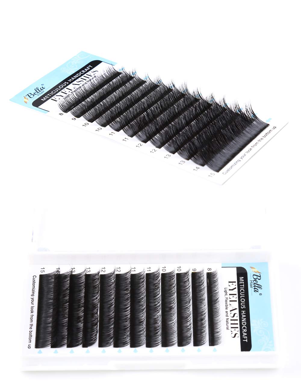 Amazon Com Bella Hair Real Siberian Mink Eyelash Extensions C Curl 0 15 Mixed Length 8 15mm Individual Natural Soft Mink Lashes For Professional Salon Use Beauty