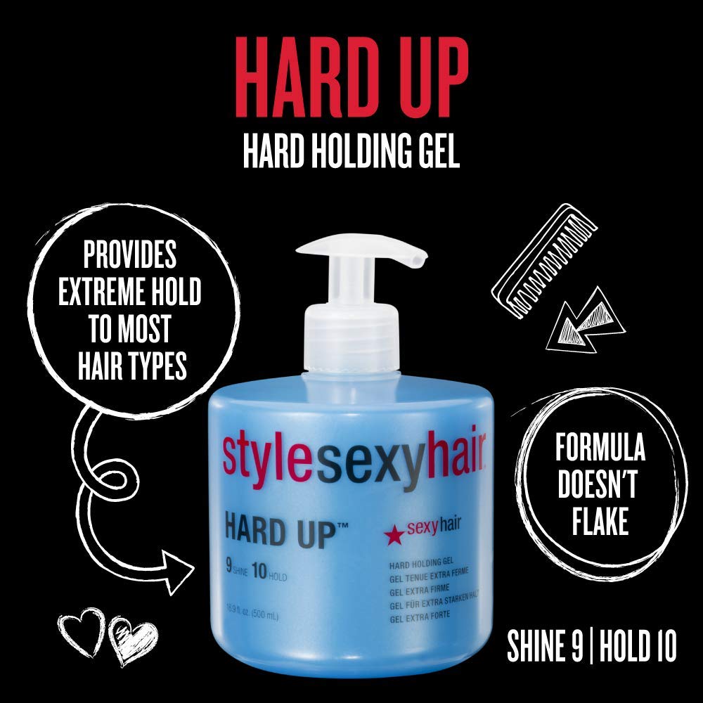SexyHair Style Hard Up Hard Holding Gel, 16.9 Fl Oz: Premium Beauty