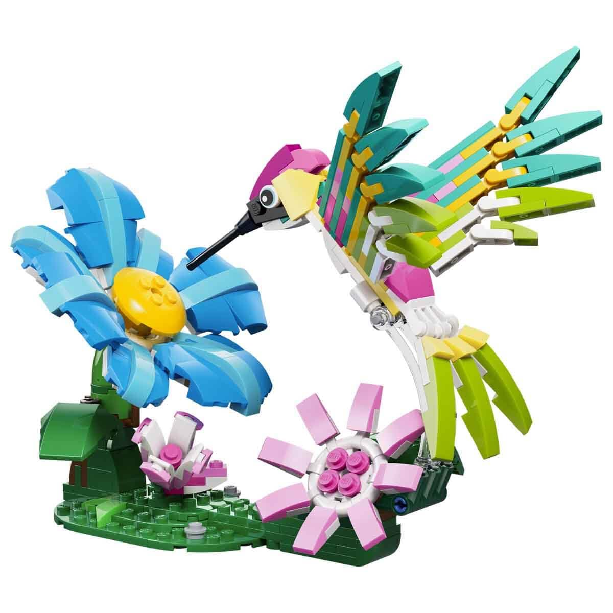 LEGO Creator 3in1 Wild Animals: Colourful Hummingbird - Bird Toy Transforms into a Butterfly or Fish Figure - DIY Room Decor Idea - Creative Gift for 8+ Year Old Girls & Boys - 31384 4