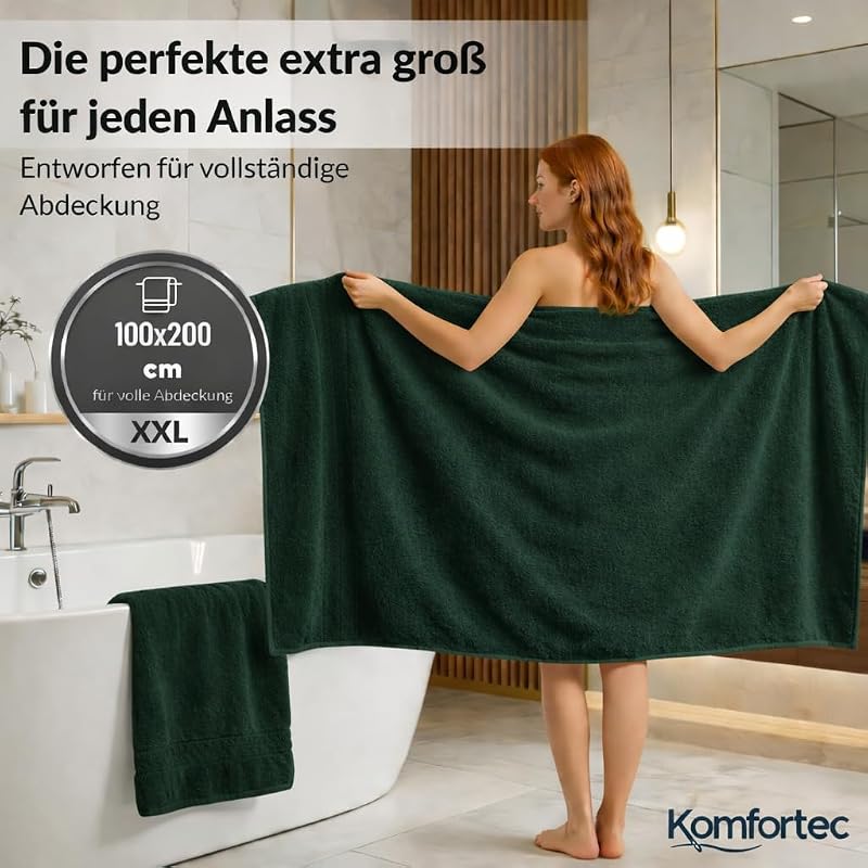 Badetuch 100x200 cm aus 100% Baumwolle — Foto 2 von 7