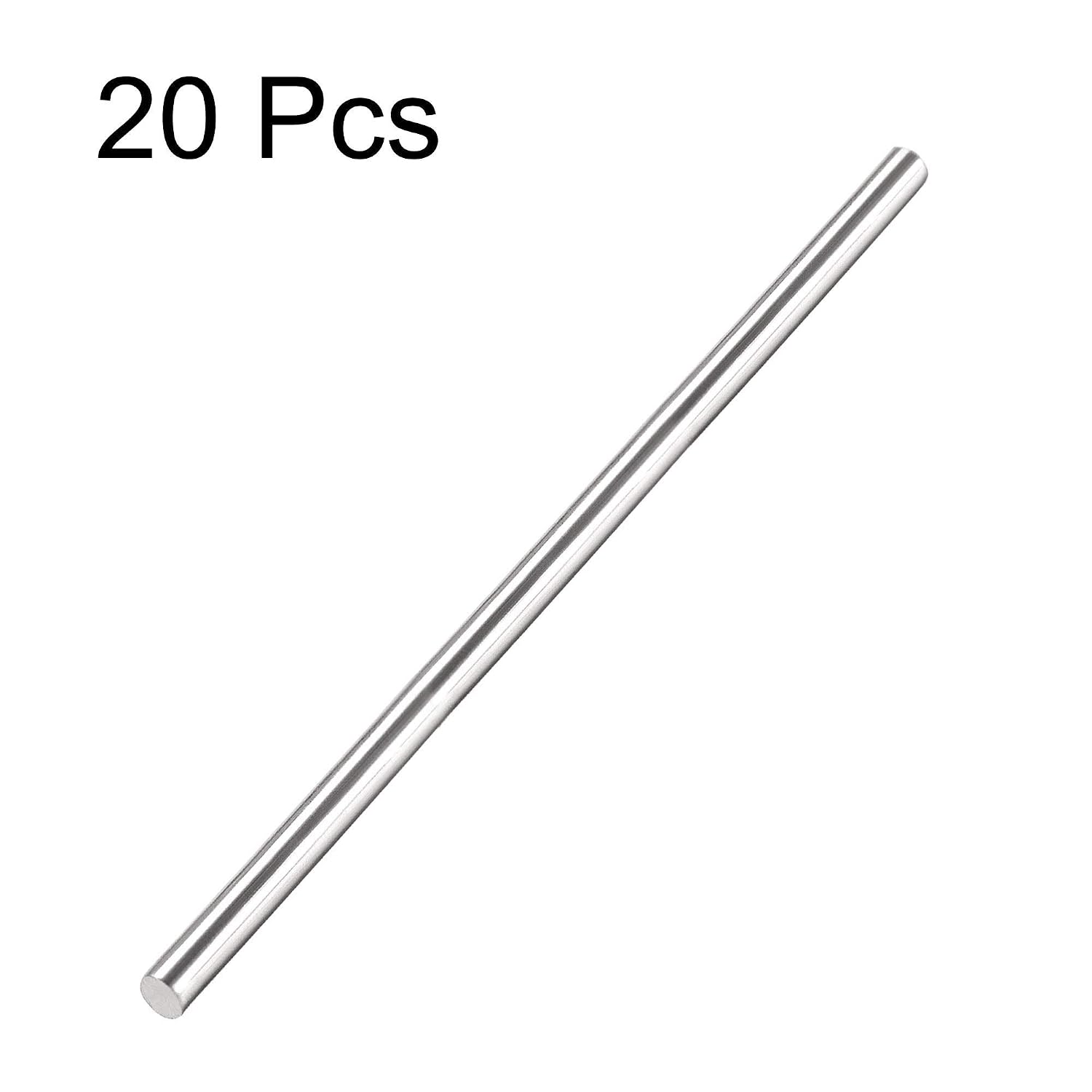 sourcing map 3mm x 75mm 304 Stainless Steel Solid Round Rod for Drift Punches DIY Craft Model Plane Model Ship Model Cars - 20pcs - Image 4