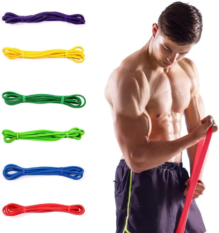 Yoga Band Elastic Natural Latex Resistance Band Yoga Fitness Equipment, Circumference: 2.08m, Random Color Delivery Yoga Tools (1 pc)