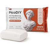 Air Hardening Modeling Clay - Lightweight Air Dry Clay for Arts and Crafts | Pliable, Smooth, No Cracking, Non-Stick, Easy to Shape, Mold and Paint, White Stone Clay for Adult Sculpting &amp; Modeling