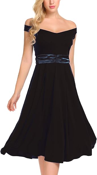 womens off the shoulder short sleeve high low cocktail skater dress