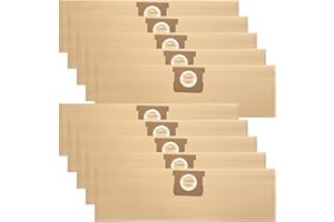 ECOMAID 10 Pack DXVA25-4040 Dust Filter Bags for DEWALT DXV04T 4 Gallon Wet/Dry Vacuum