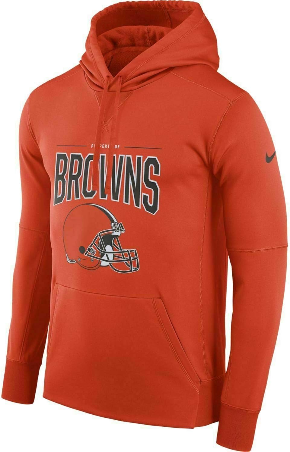men's cleveland browns nike orange sideline local lockup pullover hoodie