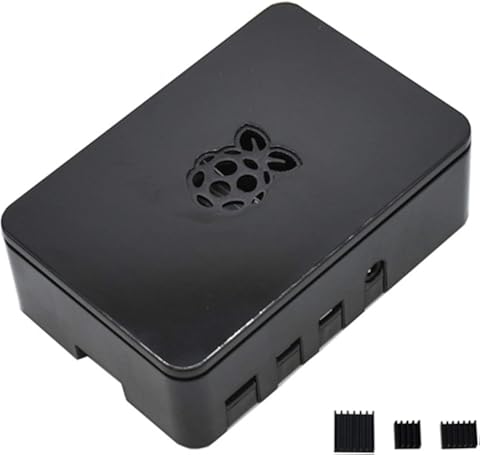 Tree-on-Life Caja de Carcasa actualizada ABS Case Armor Shell V4 con disipadores de Calor Fuente de alimentación 5V / 3A para Raspberry Pi 4B Negro/Blanco/Transparente