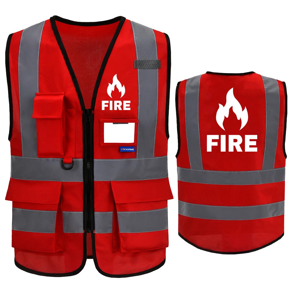 Photo 1 of A-SAFETY Xsmall High vis Reflective FIRE Safety Vests with 7 Pockets and Front Zipper