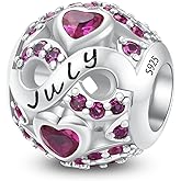 ChenYuTe Birthstone Charms for Bracelet 925 Sterling Silver Bead Charm Happy Birthday Charm Jewelry Gift for Women