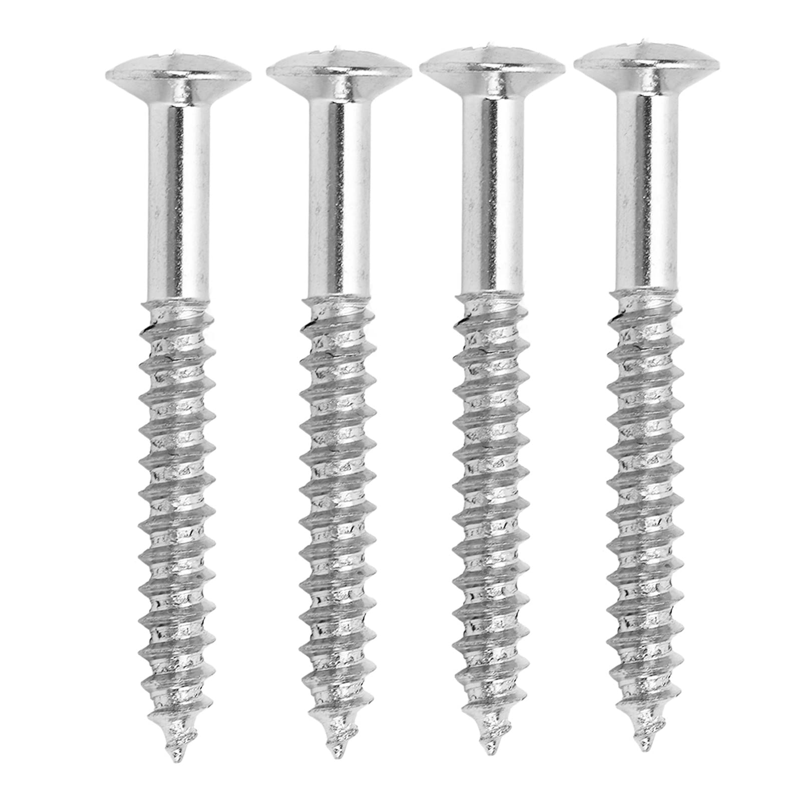 Pwshymi 4 Pcs Neck Plate Mounting Screws Neck Plate Mounting Screws for Strat Metal Guitar Replacement Screw, Bass Pickguard Screw Set, Guitar Mounting Screws