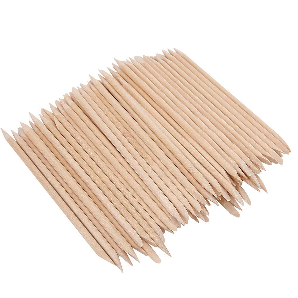 Sonew Wooden Cuticle Pusher, Wood Sticks Cuticle Removal Tool for Manicure Pedicure Nail Art, Can Be Used in Nail Removal and Manicure, for Nail Shops(200pcs)