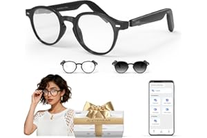 GetD 2026 AI Glasses for Men & Women, Smart Glasses Powered by ChatGPT with 145-Language Translation, Blue Light Filtering, Polarized & Photochromic Lenses, 11H Music Play for Travel and Daily Use