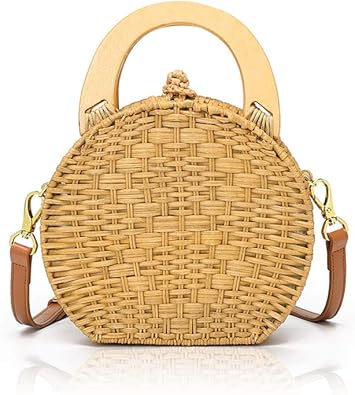 Woven round crossbody bag Clearance