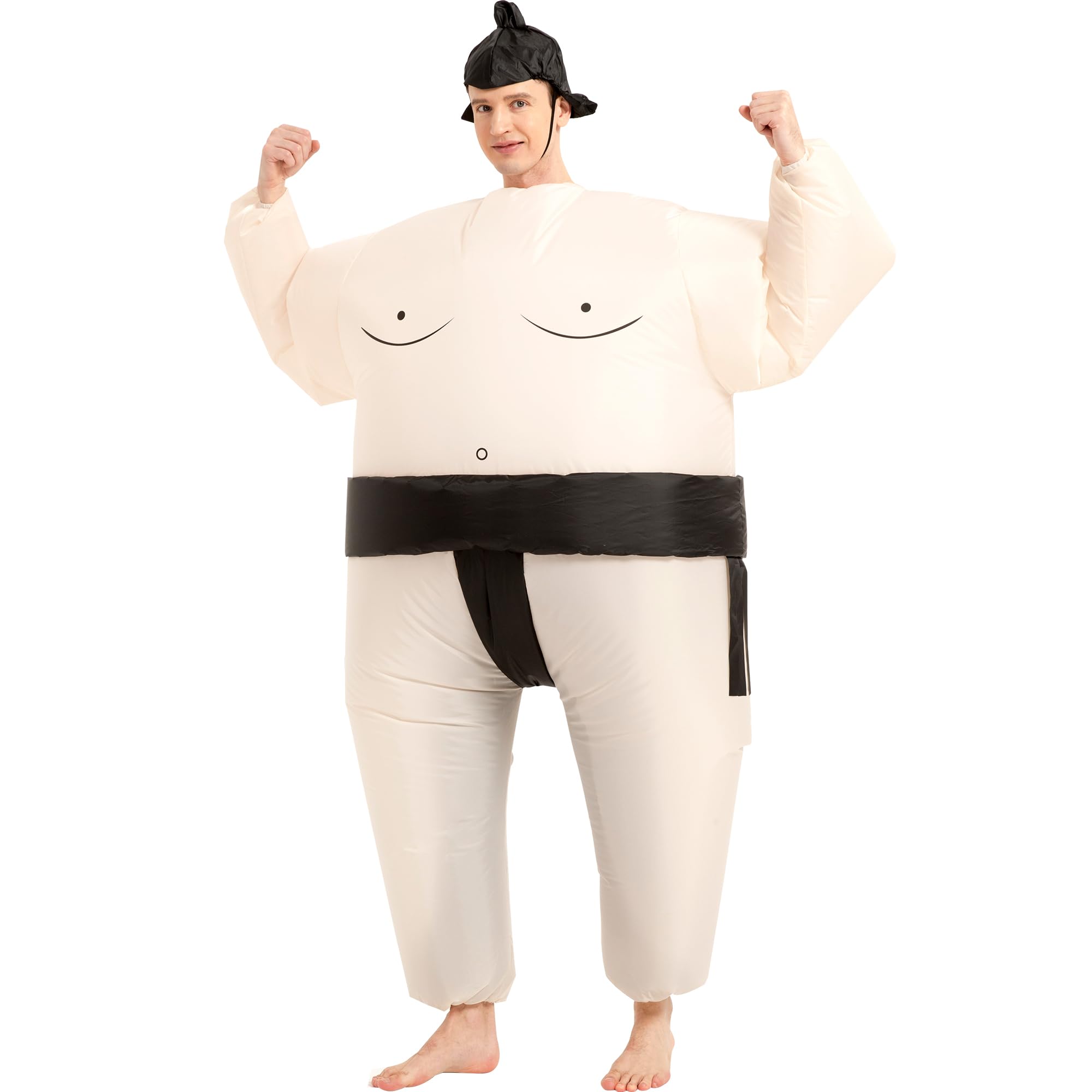 Photo 1 of Threadsorcery Inflatable Costume Adult,Blow Up Wrestler Costumes,Inflatable Sumo Suit,Halloween Costumes for Men Women (Black)