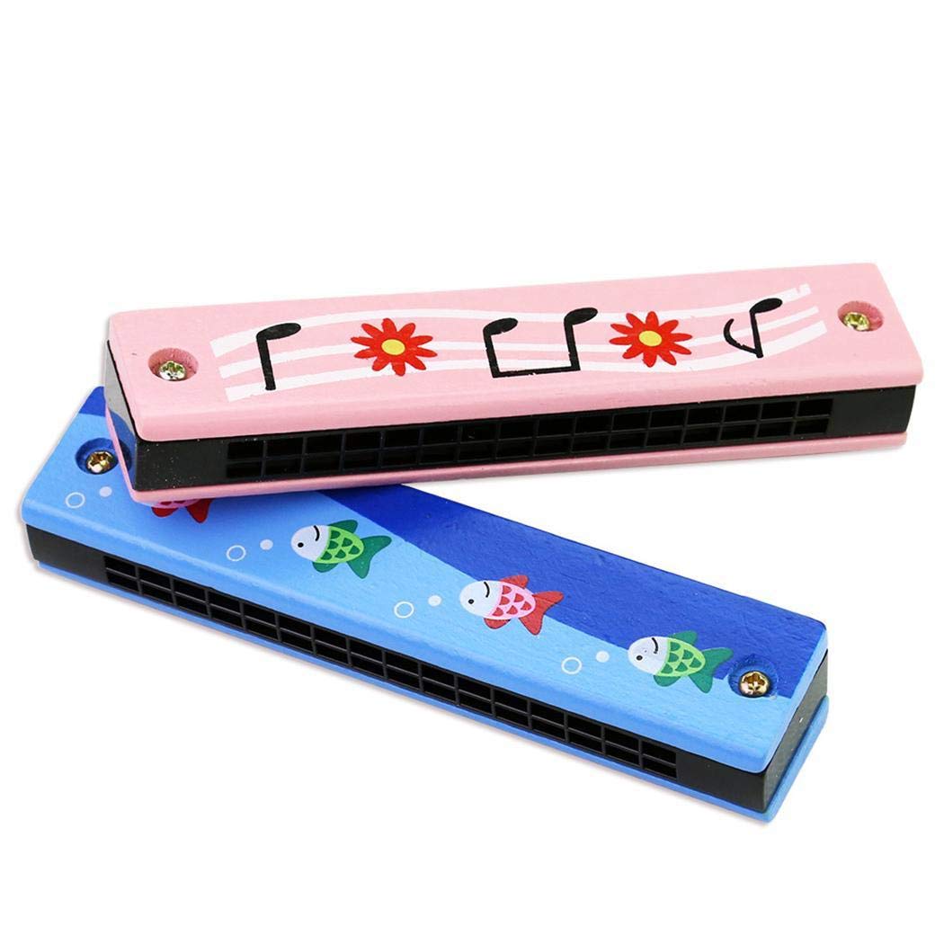 Piokikio Wooden Children Harmonica Instruments Early Education Parent-child Teaching Aids Harmonica