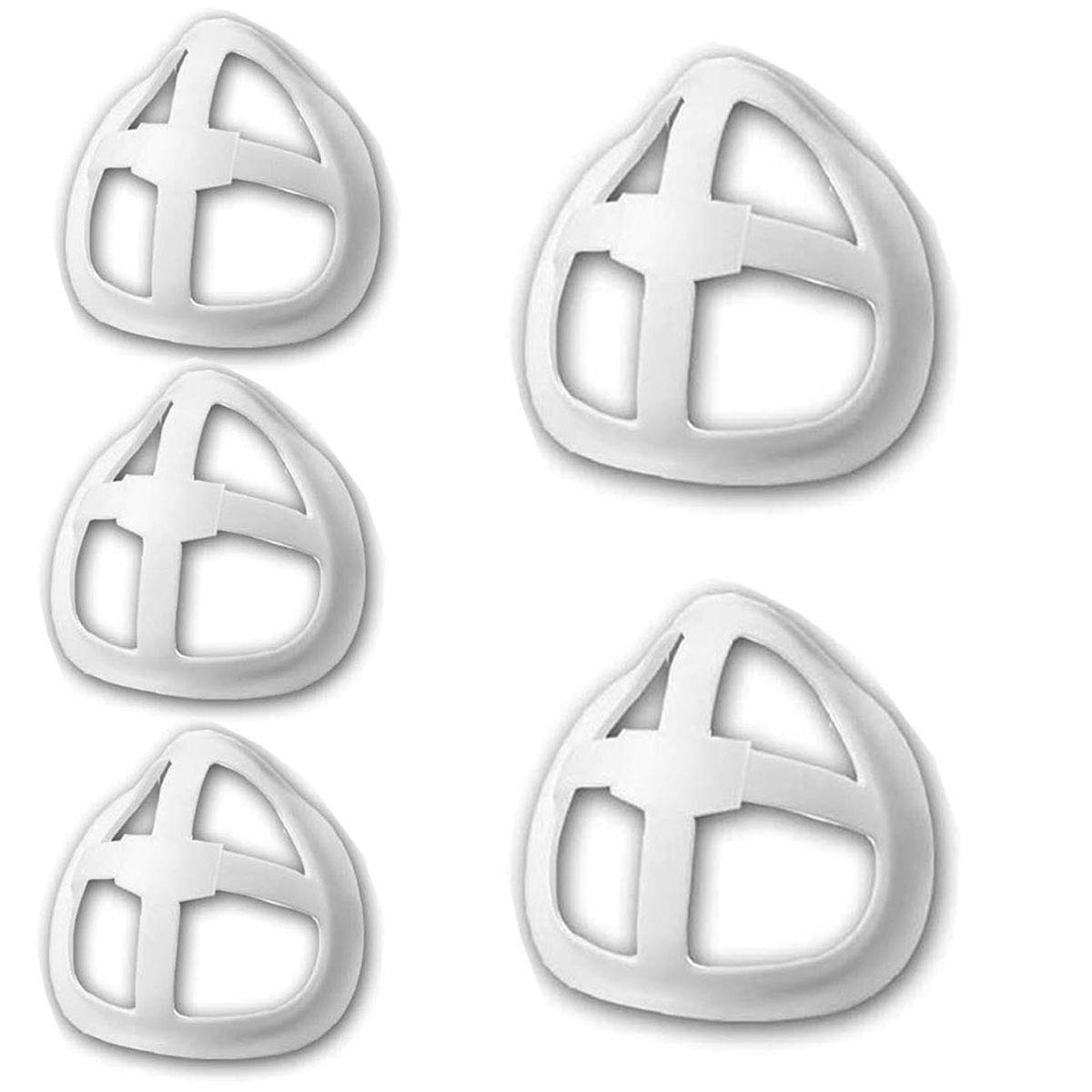 3D Mask Bracket - Lipstick Mask Protection Stand - Makeup Mask Saver For Mouth - DIY Face Mask Accessories (5PCS, White)