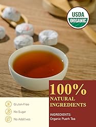 GLDNT Organic Pu-erh Tea, 20 Count Organic Puerh