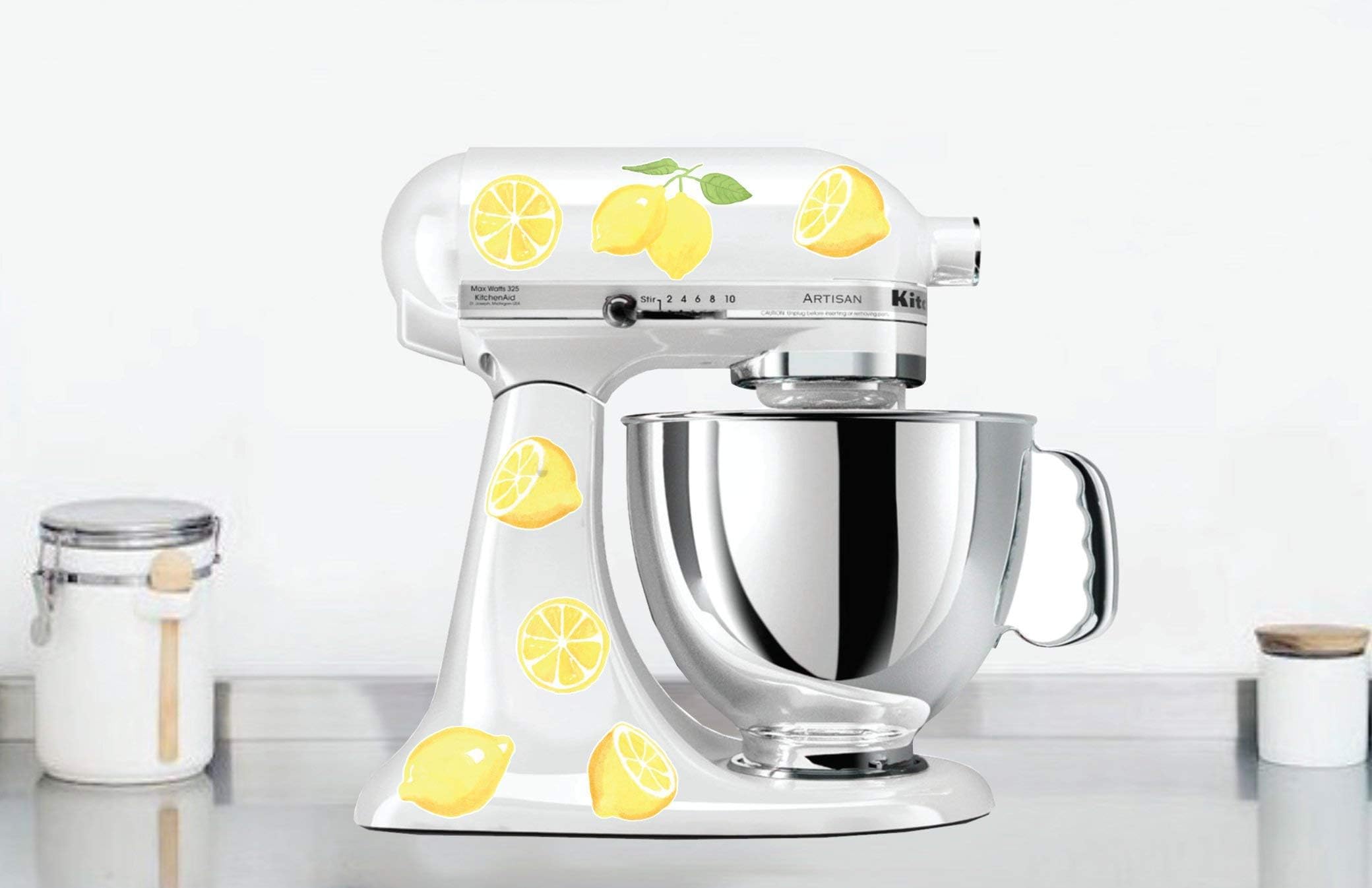 Watercolor Lemon Kitchen Mixer Decals Watercolor Fruit Decals Lemon Kitchen Decor Fruit Mixer Decals to be Used on Kitchen Aid Mixers