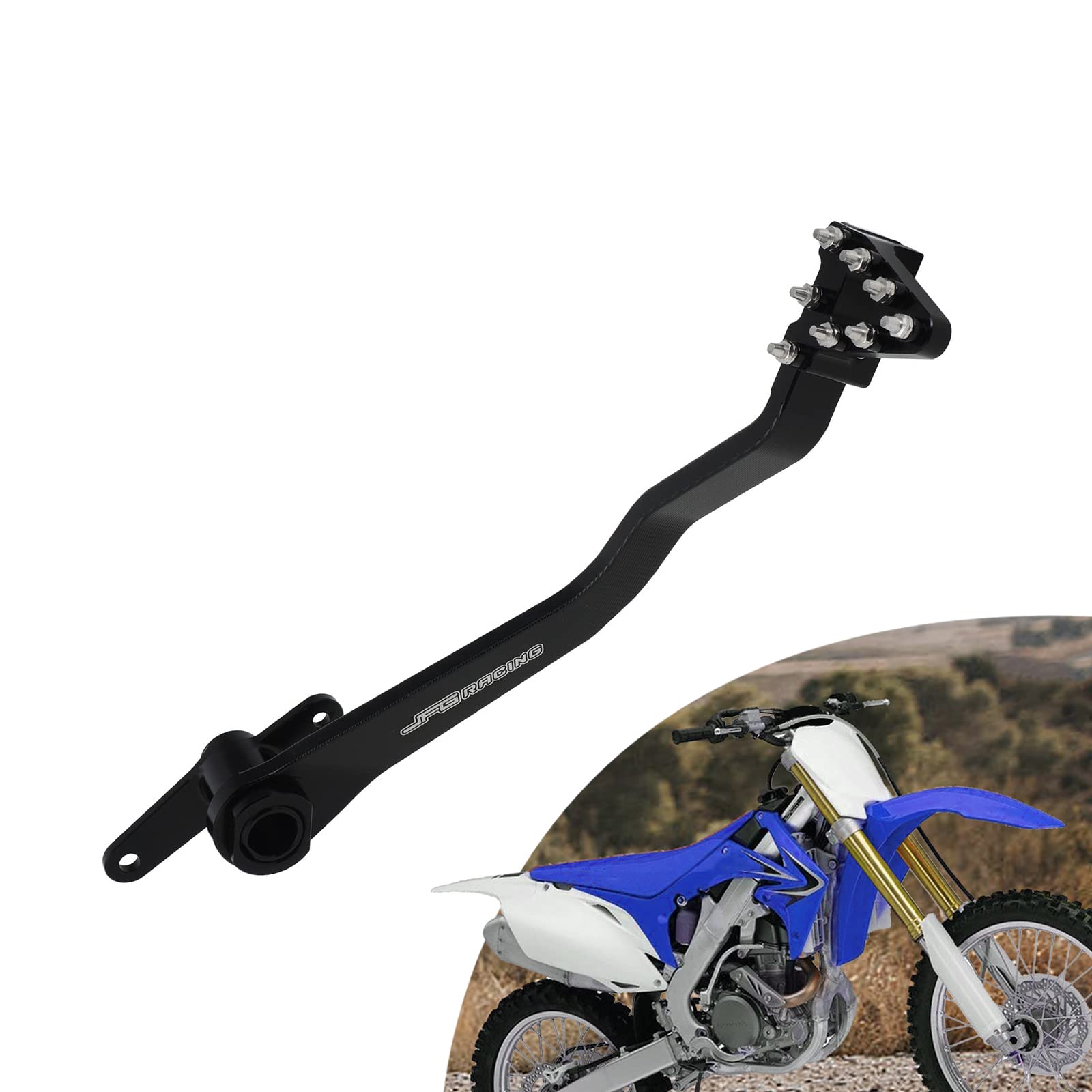 Photo 1 of JFG RACING Pit Bike Rear Foot Brake Pedal - CNC Aluminum Dirt Bike Foot Brake Lever for 50cc-125cc CRF DRZ KLX CR YZ TTR - Hydraulic Brakes - Black
