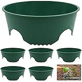 6-Pack Planting Grow Rings, 8.6-Inch Round Plant Support Rings Garden Protector & Edging, Deep Watering for Vegetables Herbs Flowers
