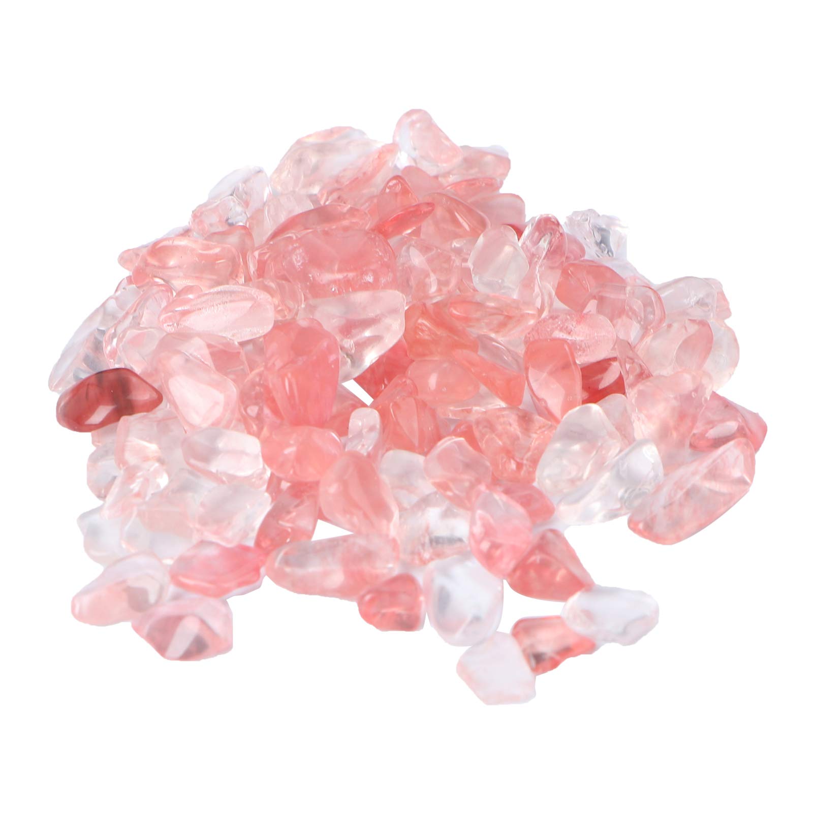 Aquarium Gravels Decorations Pink Pebble Fake Crushed Ice Rocks Fish Tank Landscape Stone Fillers Ornaments (100g 5-7mm)