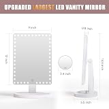 FASCINATE Lighted Makeup Vanity Mirror 45 LED, 360° Rotation, USB Rechargeable view 6