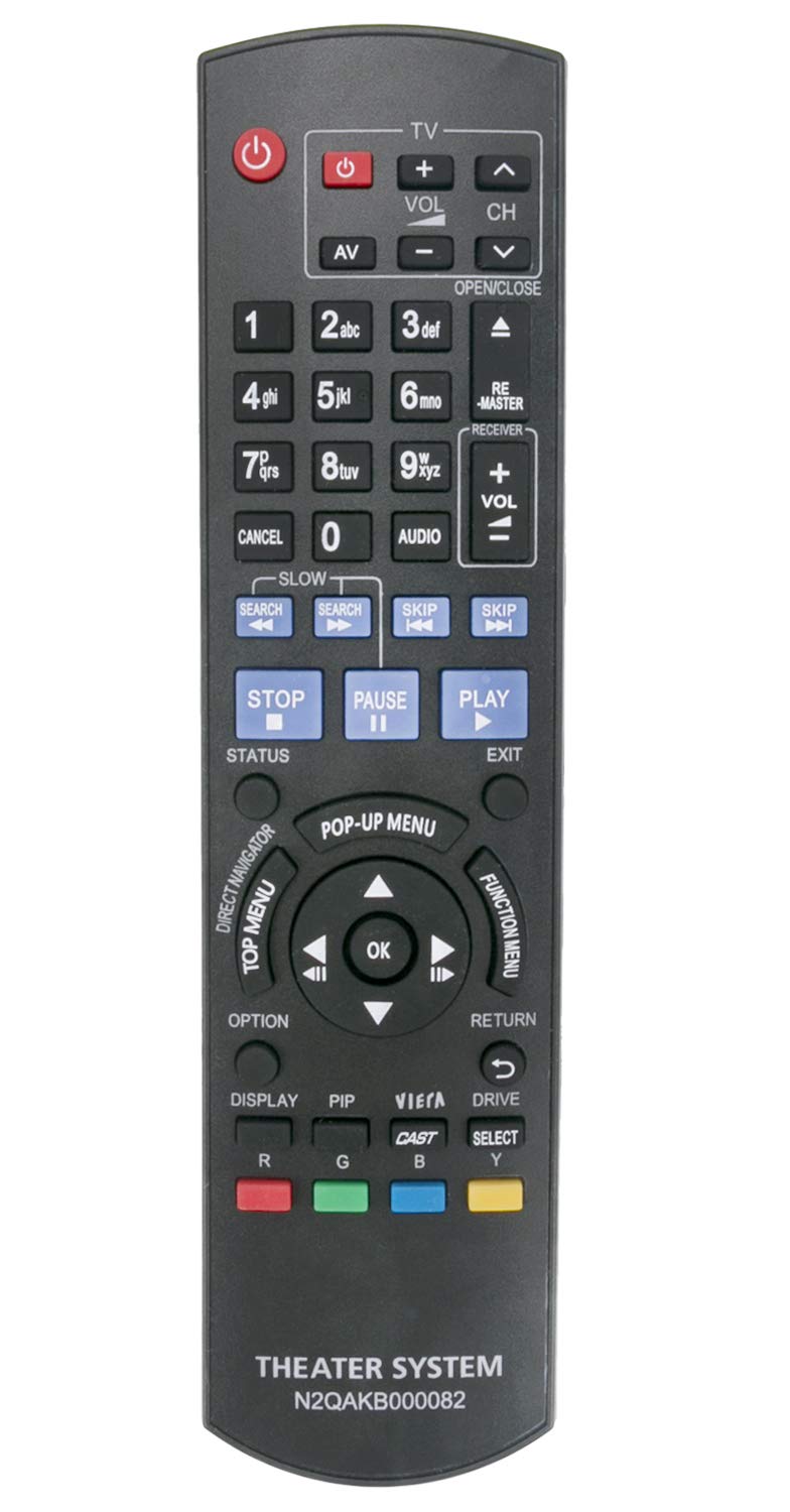 ALLIMITY N2QAKB000082 Remote Control Replace for Panasonic Blu-Ray Disc Player DMP-BD65GN DMP-BDT100GN DMP-BDT100GNK DMP-BD45 DMP-BD65