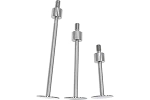 SUXING Flat Contact Points for Dial Indicator Depth Gauge 0.4mm Thickness 10mm Diameter M2.5 Thread (A Set)