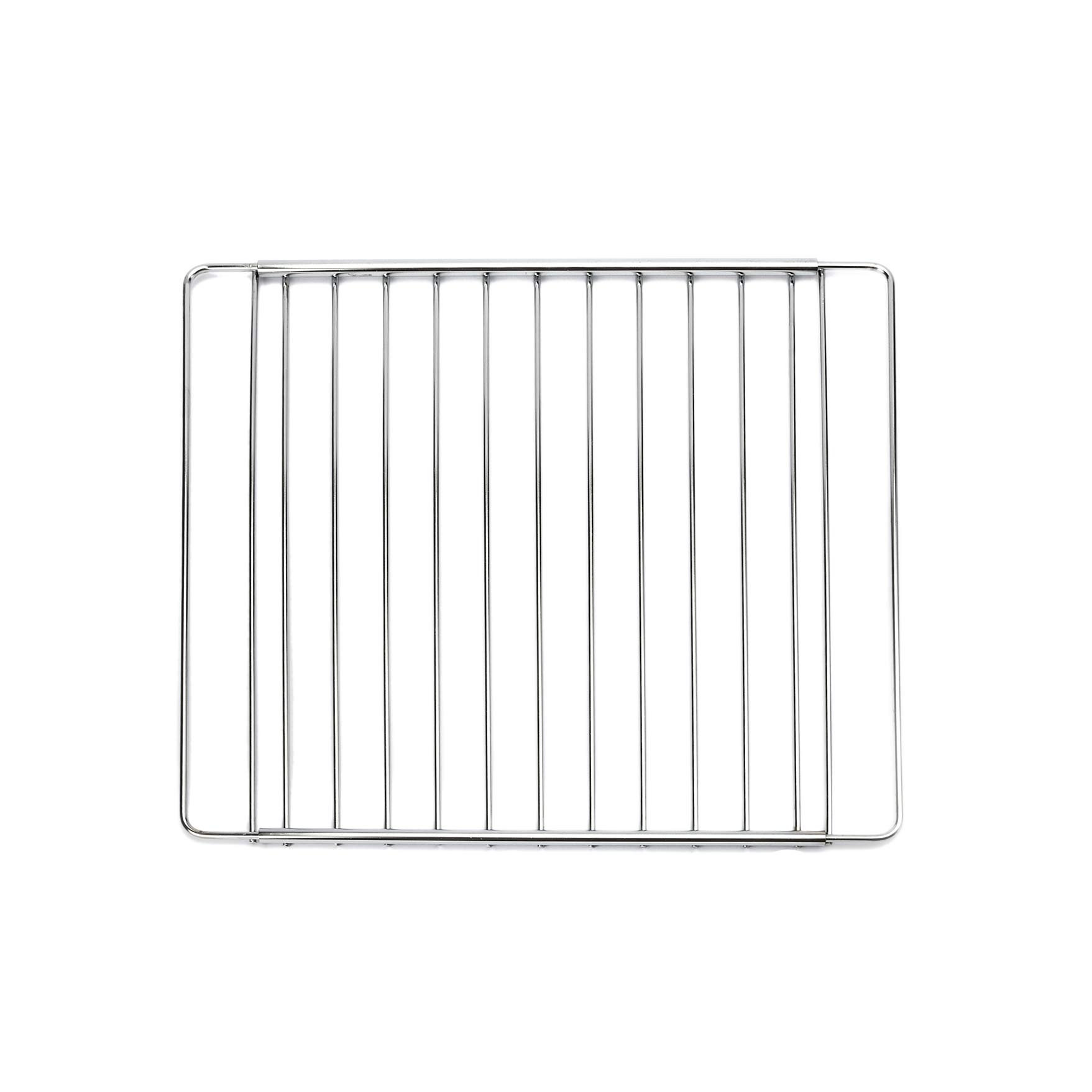 MIRTUX Universal grill rack for oven. Width: 32 cm and extendable length – adjustable from 35 cm (minimum measurement) to 56 cm (maximum measurement).