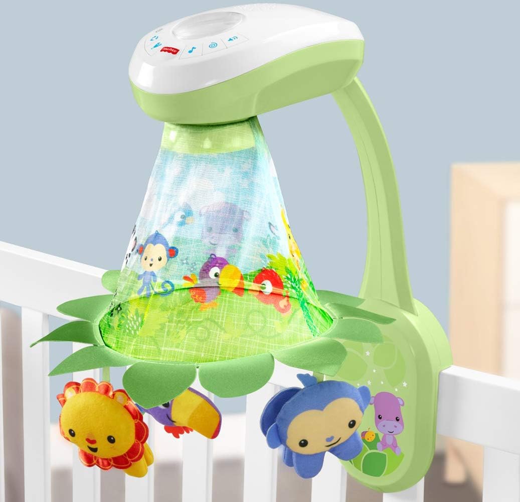 fisher price rainforest grow with me cot mobile