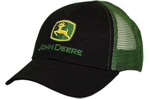 John Deere Tractors Toddler Boy Black and Green Logo Mesh Back Cap