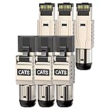 ZOERAX 6-Pack RJ45 Connectors Tool Free Cat 8, Cat8