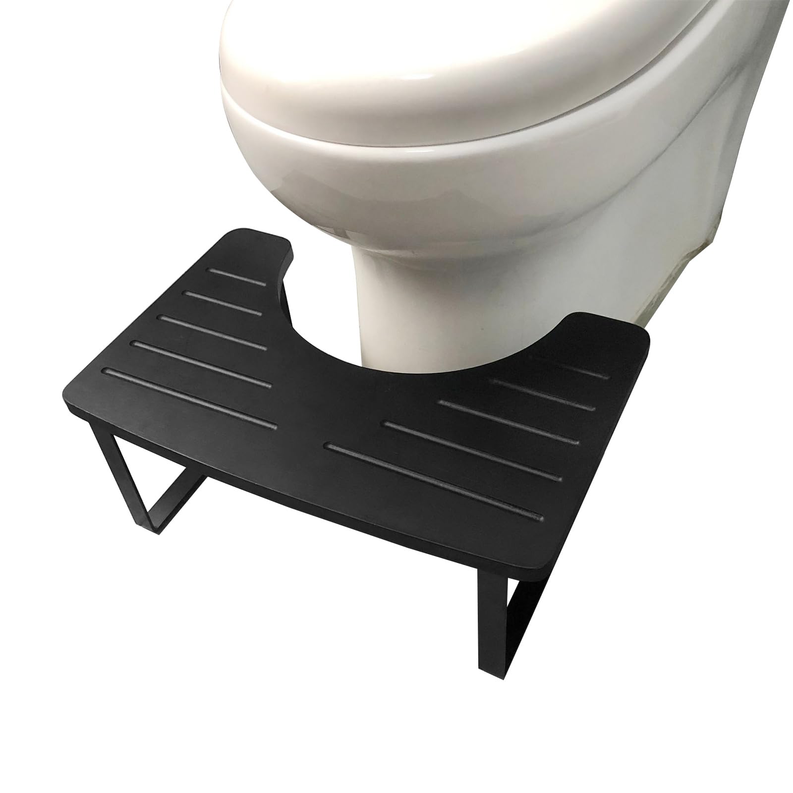 XLSBZ Toilet Stool,Non-slip Poop Stool Toilet Poop Foot Stool Squatting Toilet Stool for Adults and Kids,Proper Toilet Posture for Healthier Results (Black)