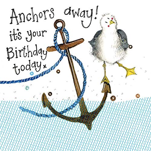 ALEX CLARK Happy Birthday Anchors Away Card