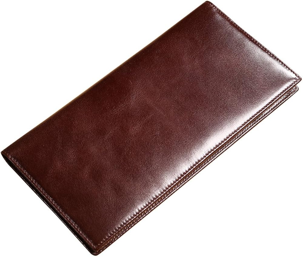 Genuine Leather Handbag Organizer Card Case Long Bifold Wallet, 1 Coffee, M - Image 3