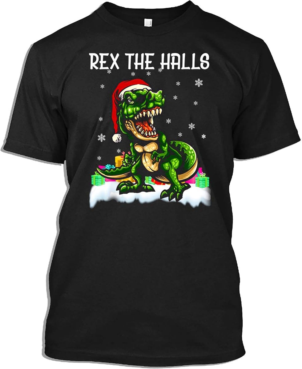 Christmas Tshirt Rex The Halls Christmas TRex Shirt Xmas