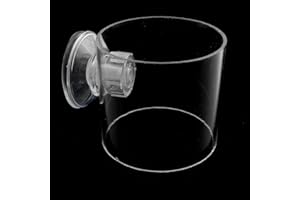 DGZZI Fish Feeder Acrylic Aquarium Fish Tank Adjustable Circle Ring Fish Feeding Floating Food Dish Food Protection Cover Tray Feeder