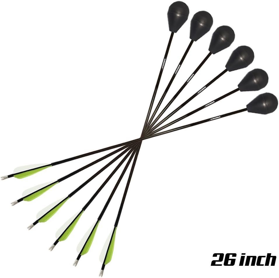 WOARCHERY Round Foam Tip Safe Combat Archery LARP Arrow (Pack of 6) (34): Sports & Outdoors