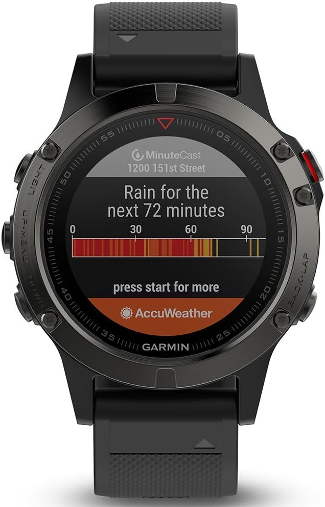Garmin Fenix 5 - Slate Gray with Black Band (Renewed)
