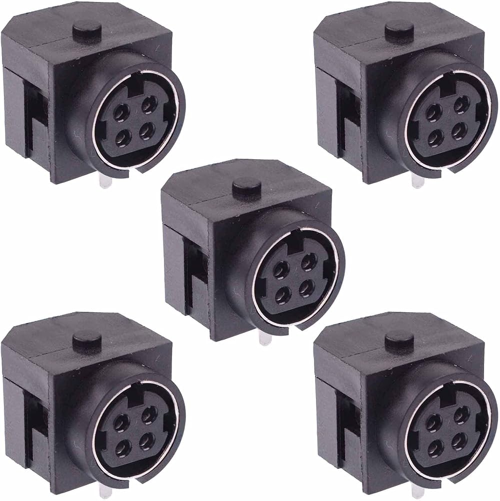 Switch Electronics 4 Pin DIN PCB Power Socket Connector 7.5A 20VDC DIY Hobby