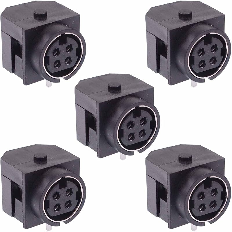 Switch Electronics 4 Pin DIN PCB Power Socket Connector 7.5A 20VDC DIY Hobby