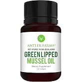 Antler Farms New Zealand Green Lipped Mussel Oil - 120 Softgels, 12,500mg | 100% Pure, Powerful 125:1 Extract, 2 Month Supply, Green Lipped Mussel for Humans, Green Mussel Supplement
