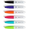 U Brands Fine Tip Dry Erase Markers, Mini Size Whiteboard Markers, Low Odor, Assorted Bright Colors, Set of 6
