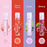 Pakivs 4 Pcs Fruit Lip Gloss Set Transparent Moisturizing Plumper Rolling Ball view 5