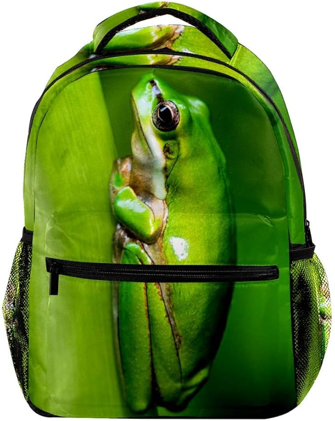A Cute Frog Large Capacity Backpack Unisex Rucksack Fashion Durable