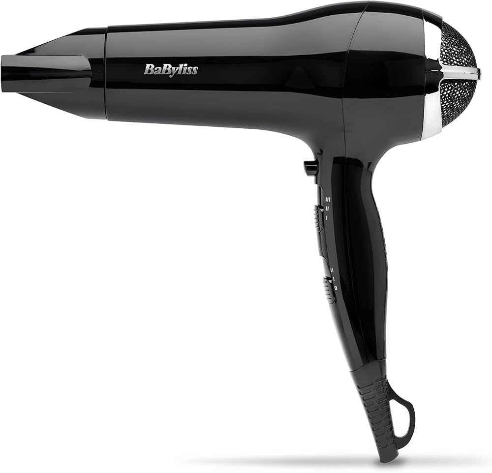 BaByliss Power Smooth Hair Dryer 2400W Ionic Lightweight 3 Heat 2 Speed Black