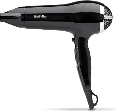 BaByliss Power Smooth Hair Dryer 2400W Ionic Lightweight 3 Heat 2 Speed Black