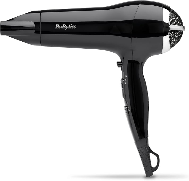 BaByliss Power Smooth Hair Dryer 2400W Ionic Lightweight 3 Heat 2 Speed Black