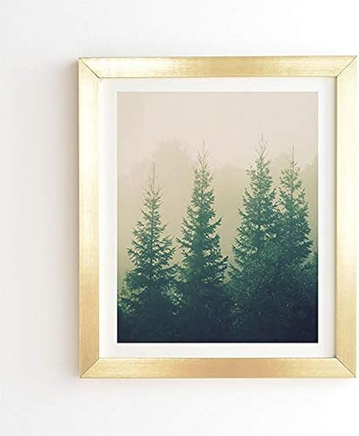 Amazon Com Deny Designs Chelsea Victoria Gold Framed Wall Art 11 X 13 Going The Distance Home Kitchen