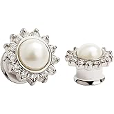 KUBOOZ Opal Sunflower Ear Plugs Tunnels Gauges Stretcher Piercings Jewelry